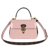 Vernis Leather Monogram Cherrywood Shoulder Bag Rose Ballerine