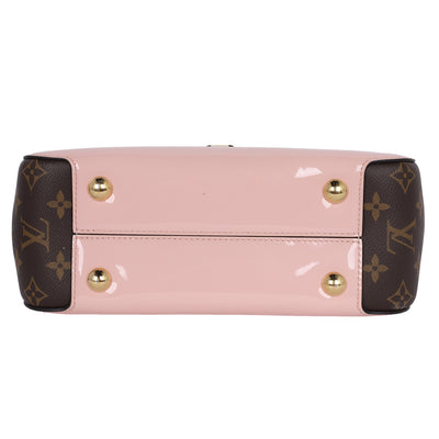 Vernis Leather Monogram Cherrywood Shoulder Bag Rose Ballerine