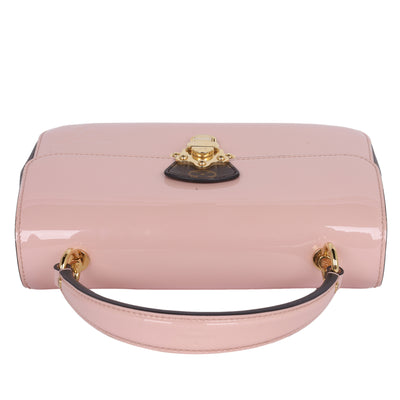 Vernis Leather Monogram Cherrywood Shoulder Bag Rose Ballerine