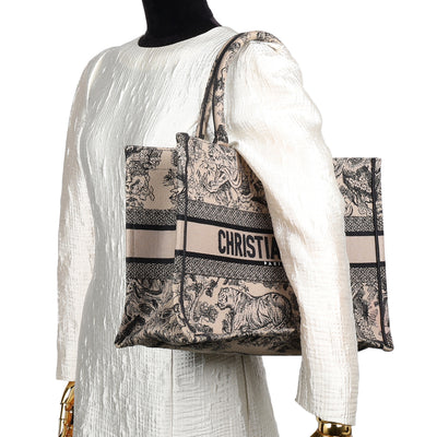 Book Tote Embroidered Canvas Medium