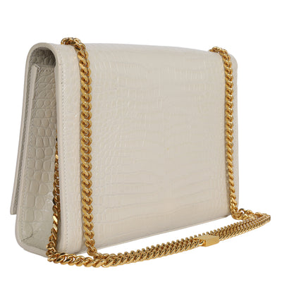 Kate Medium Tassel In Crocodile-Embossed Leather