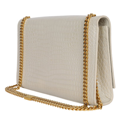 Kate Medium Tassel In Crocodile-Embossed Leather