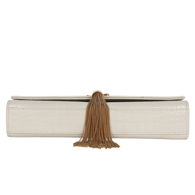Kate Medium Tassel In Crocodile-Embossed Leather