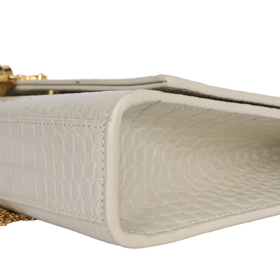 Kate Medium Tassel In Crocodile-Embossed Leather