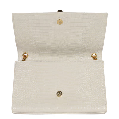 Kate Medium Tassel In Crocodile-Embossed Leather