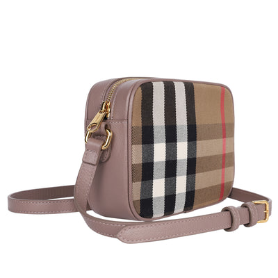 Calfskin House Check Camera Bag