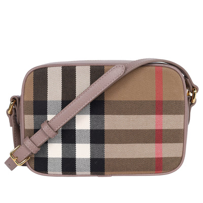 Calfskin House Check Camera Bag