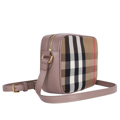 Calfskin House Check Camera Bag