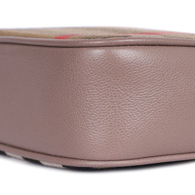 Calfskin House Check Camera Bag