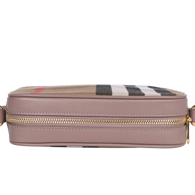 Calfskin House Check Camera Bag