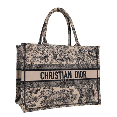 Book Tote Embroidered Canvas Medium