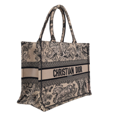 Book Tote Embroidered Canvas Medium