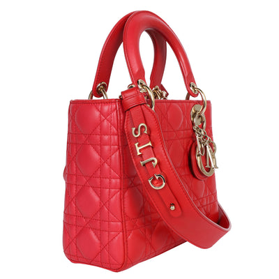 Lambskin Cannage ABC Lady Dior Red