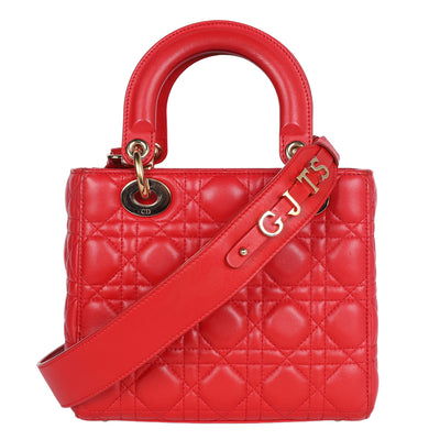 Lambskin Cannage ABC Lady Dior Red
