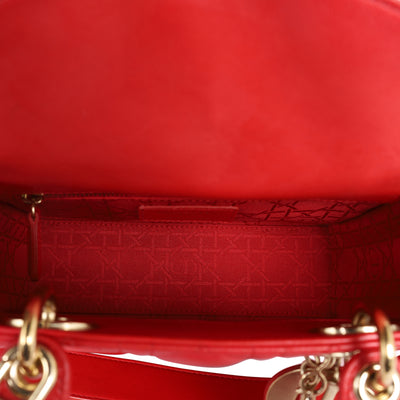 Lambskin Cannage ABC Lady Dior Red