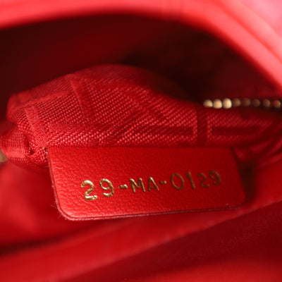Lambskin Cannage ABC Lady Dior Red