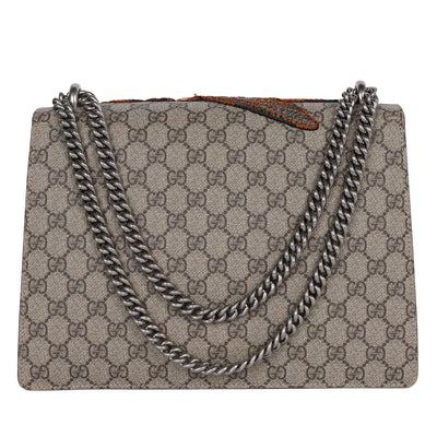 GG Supreme Monogram Bee Embroidered Shoulder Bag