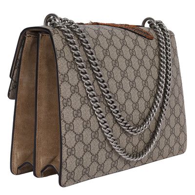 GG Supreme Monogram Bee Embroidered Shoulder Bag