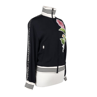 Embellished Cady Zip Sweat Jacket