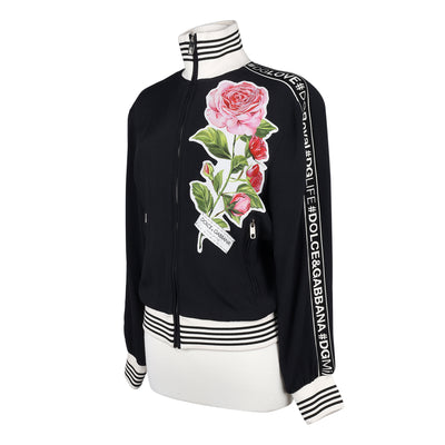 Embellished Cady Zip Sweat Jacket