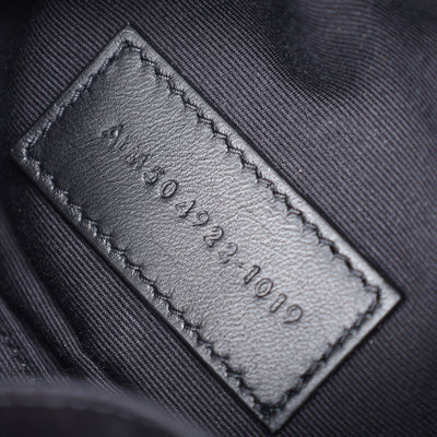 YSL Grain De Poudre Chevron Monogram Bill Pouch Dark Beige Pink