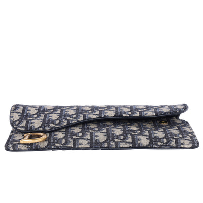 Christian Dior Monogram Saddle Pouch Wallet in Blue