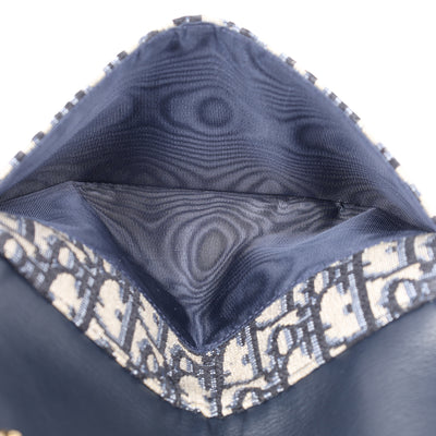 Christian Dior Monogram Saddle Pouch Wallet in Blue