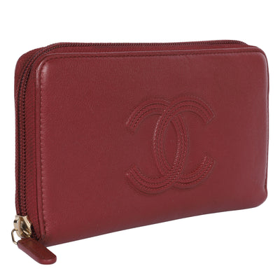 Timeless Zip Around Wallet Burgundy