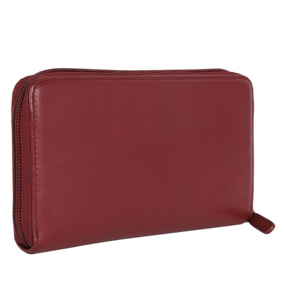 Timeless Zip Around Wallet Burgundy