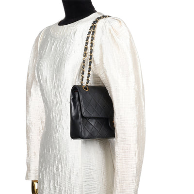 Lambskin Quilted Medium Double Flap