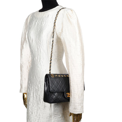 Lambskin Quilted Medium Double Flap