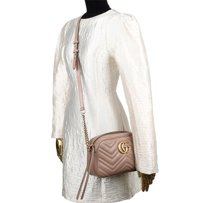 Calfskin Matelasse Small Marmont Chain Shoulder Bag