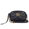 Calfskin Matelasse Mini GG Marmont Chain Shoulder Bag Black
