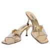 Clear Metallic Mule Sandals 39