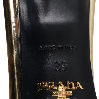 Clear Metallic Mule Sandals 39