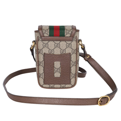GG Supreme Monogram Web Ophidia Phone Crossbody