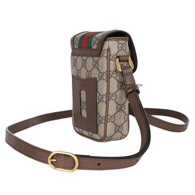 GG Supreme Monogram Web Ophidia Phone Crossbody