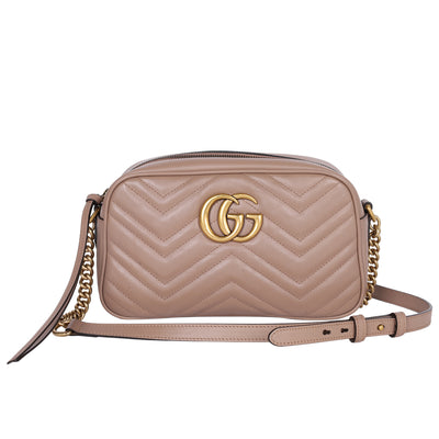 Calfskin Matelasse Small Marmont Chain Shoulder Bag