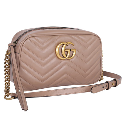 Calfskin Matelasse Small Marmont Chain Shoulder Bag