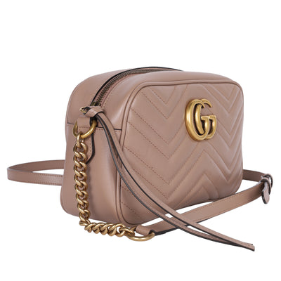 Calfskin Matelasse Small Marmont Chain Shoulder Bag