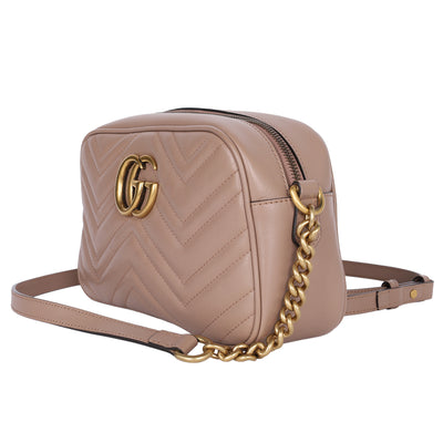 Calfskin Matelasse Small Marmont Chain Shoulder Bag