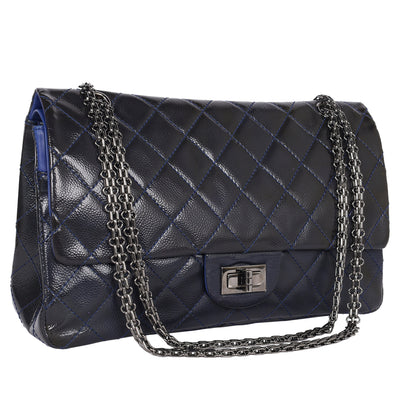 Patent Quilted 2.55 Reissue Double Flap