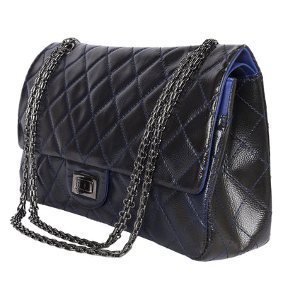 Patent Quilted 2.55 Reissue Double Flap
