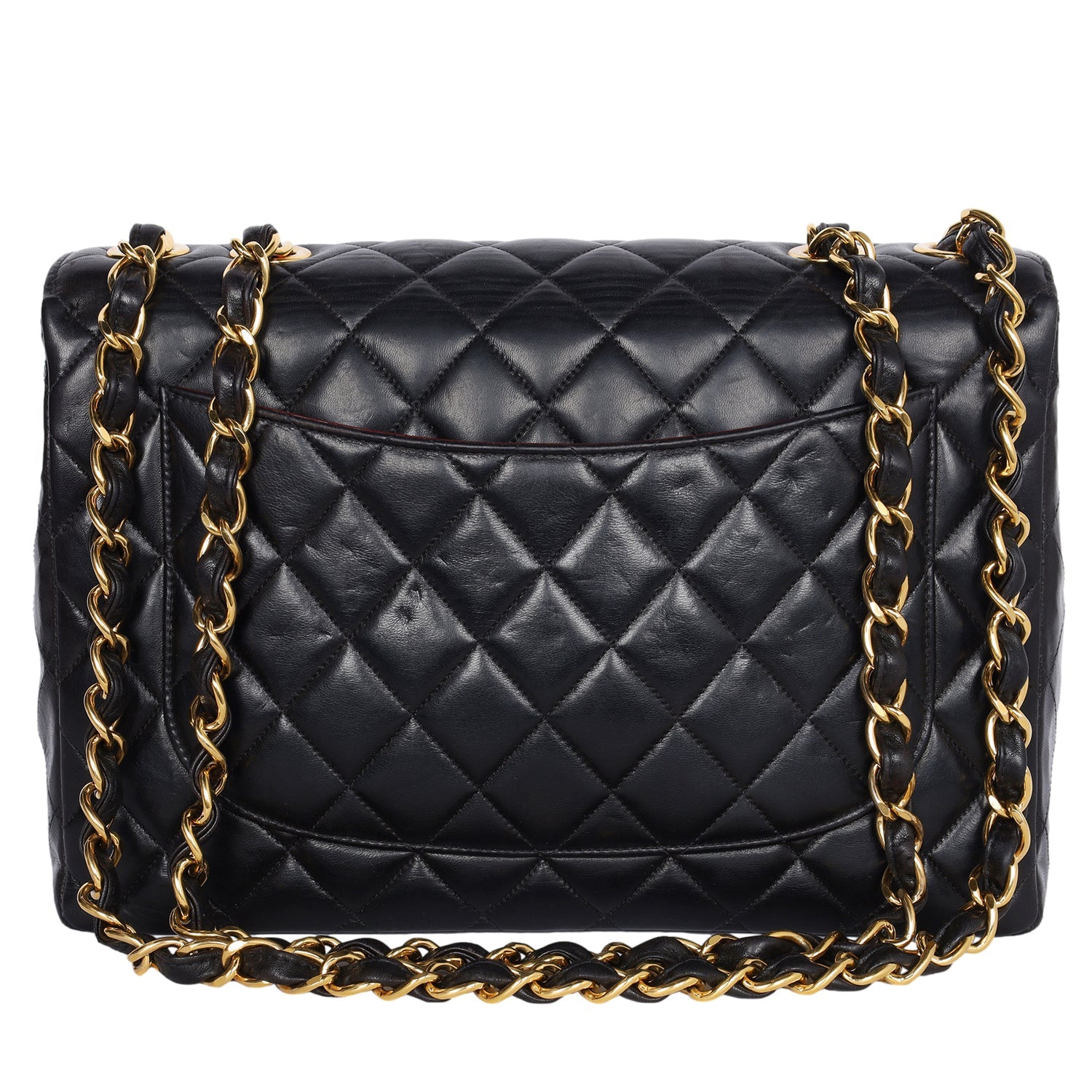CHANEL Lambskin Quilted Large Chanel 19 Flap Black 1301345