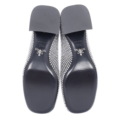 Crystal-embellished logo-plaque Loafers Size 35.5 NEW