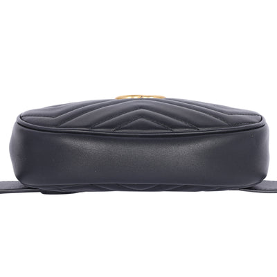 Matelasse GG Marmont Belt Bag 75 30 Black (Authentic Pre Loved)