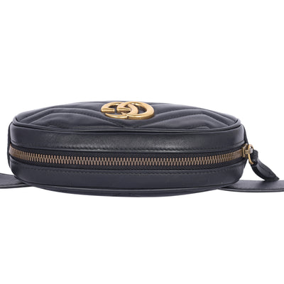 Matelasse GG Marmont Belt Bag 75 30 Black (Authentic Pre Loved)