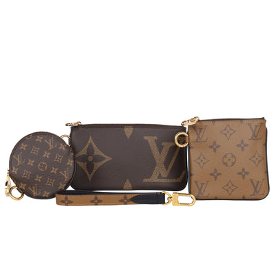 Reverse Monogram Giant Trio Pouch