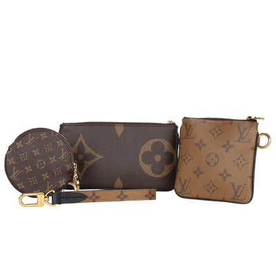Reverse Monogram Giant Trio Pouch