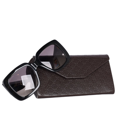 Acetate Square Frame Sunglasses GG3814S Black